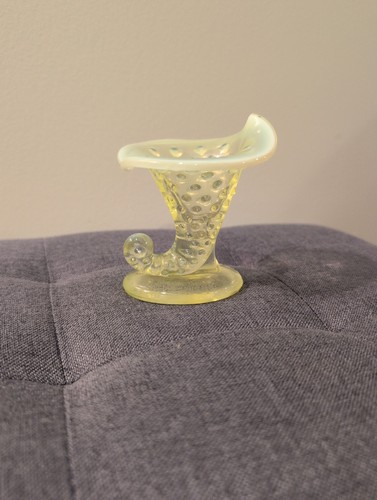 Antique hobnail vaseline glass - hobnail,