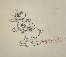 Donald Mickey’s Service Station Production Drawing Walt Disney 1935 Cel Original