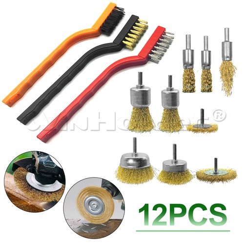 12pcs wire brush drill - wire, brass