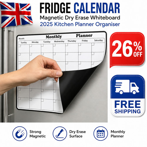 Fridge calendar magnetic dry - calendar,