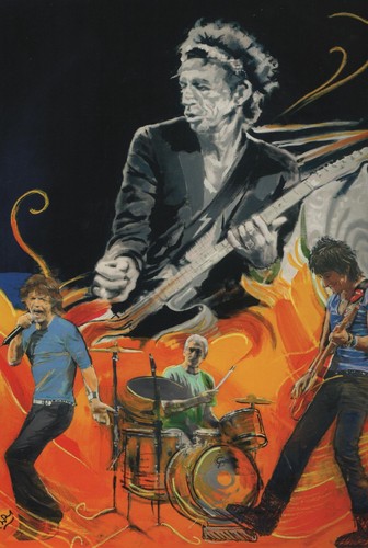 Ronnie wood art famous flames - ronnie,