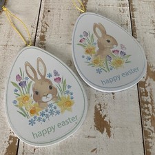14cm wooden egg hanging - wooden,