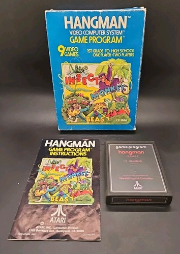 Hangman atari 2600 cartridge - hangman,