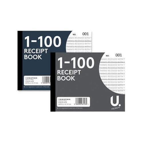 Receipt book 100 half - receipt,