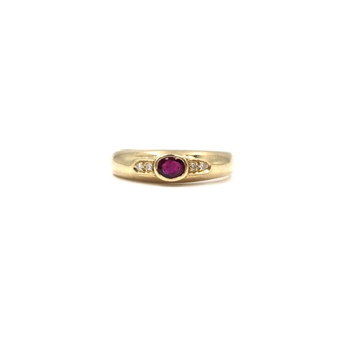 18ct yellow gold band - , ring