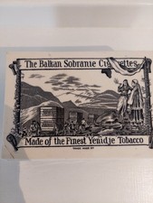 Vtg Balkan Sobranie Table Cigarette Box Transfer Printed Creamware Repair On Lid