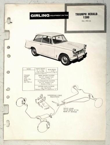 Triumph herald 1200 girling - triumph,
