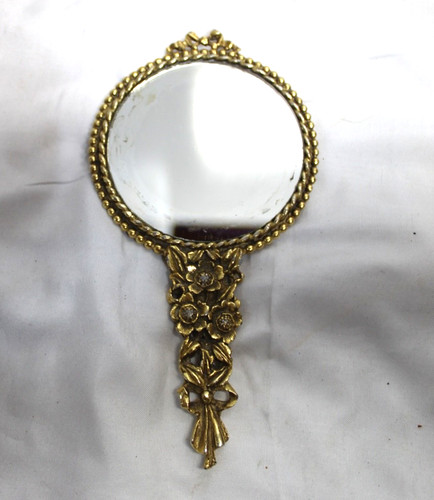 Beautiful brass pocket - brass, mirror