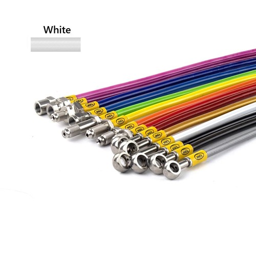 White hel clutch braided hose - clutch,