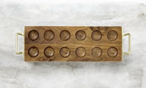 Wood egg tray metal - wood,
