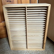 Used Wooden CD Storage Tower Rack, Stores 46 CDs, H36xW29xD10.5