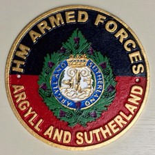 The Argyll and Sutherland Highlanders Plaque Scottish Regiment Military  24cm