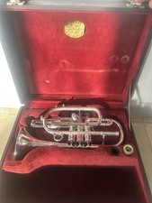 Besson Sovereign Cornet Silver Plated Used with Hard Case