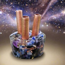 Midnight Mini 3 Pipe Orgone Orgonite Cloudbuster Chembuster EMF 5g Chemtrails 