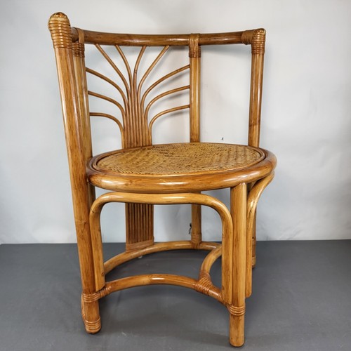 Vintage rattan cane tub - cane,