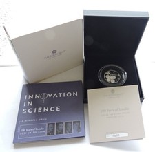 2021 Royal Mint Silver Proof Piedfort 50p Insulin Cased With COA And Outer