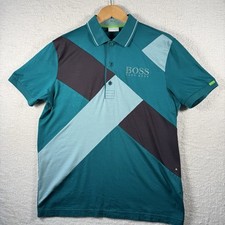 Hugo Boss Polo Shirt Mens Size Small Martin Kaymer Green Modern Fit Sort Sleeves
