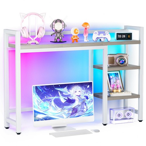 Desk hutch with colorful rgb - with,