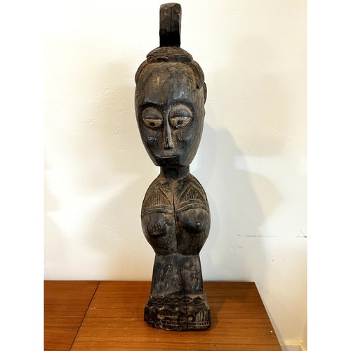 Vintage african wood sculpture - african,