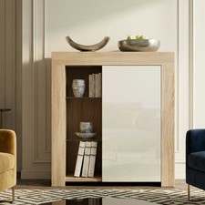 75cm Oak Matt & White Gloss