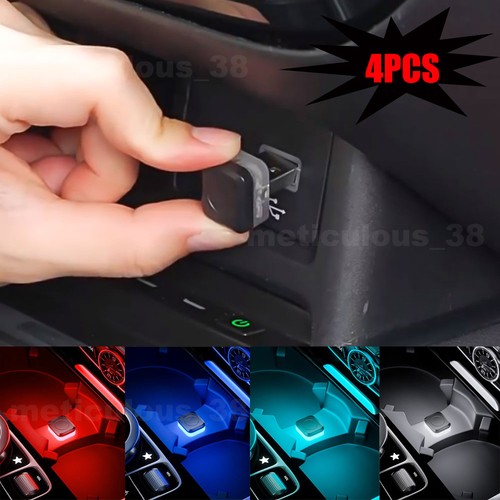 4pcs mini usb led car - usb, interior