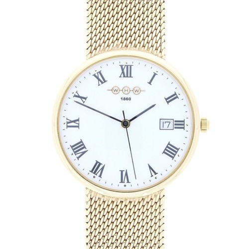 9ct gold mens wilmot watch - mens,