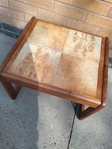 Old brown tiled and - and, wood