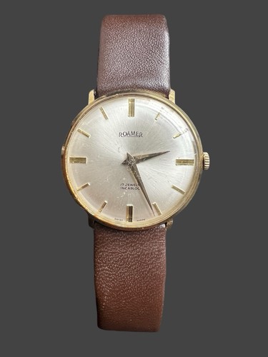 Roamer gold plaque wristwatch - plaque,