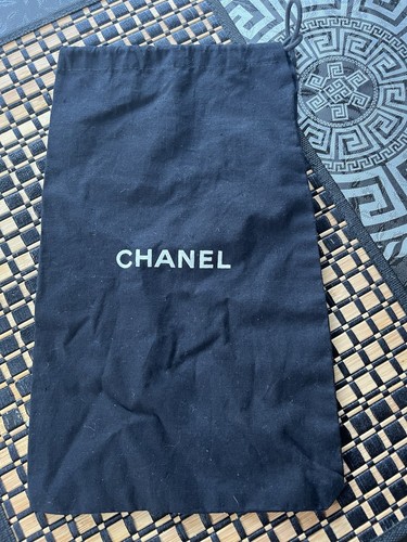 Chanel black string dust bag - black,