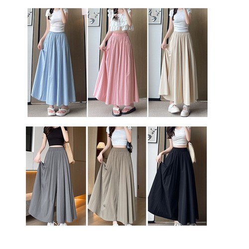 Stretchable high waist skirt - high,