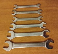 Roebuck Open Ended Spanners Set of 6 (3/8"AF-1"AF) Chrome Vanadium.