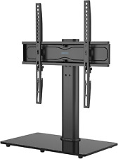 BONTEC Swivel Table Top TV Stand for 26-55 LED OLED LCD Plasma Flat Curved Glass