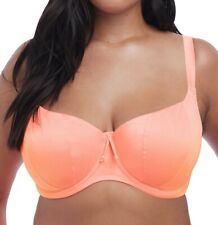 Elomi Amazonia Bikini Top Mango Orange Size 36E Sweetheart Balcony Swim Bra 7163