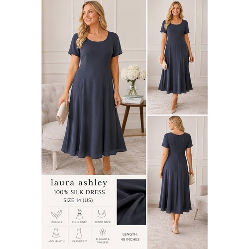 Vintage laura ashley silk midi - vintage,