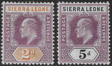 SIERRA LEONE 1904-05. 2d, 5d