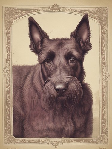 Scottish terrier vintage - scottish,
