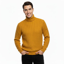 New Mens Turtle Neck Jumper