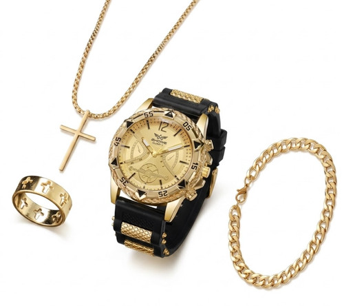 Men luxury gold watch - luxury, set