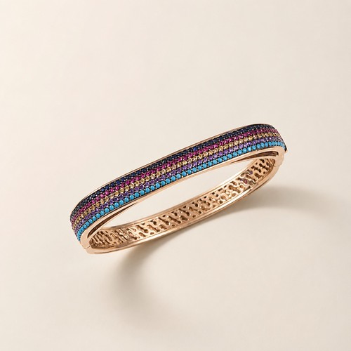 Bangle rose gold plated - gold,