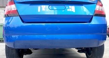 SKODA FABIA Mk3 NJ 2014-17 Complete Rear Bumper with x3 PDC sensors _ Blue LF5W
