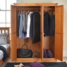 Cheshire Pine Triple Wardrobe (CH-3W) SRP £875 *DAMAGED - READ DESCRIPTION*