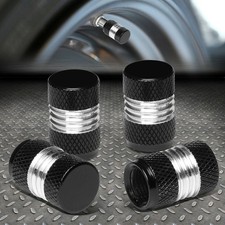 4pcs Car Accessories Wheel Tyre Tire Valve Stem Air Dust Cover Screw Caps Black