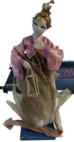 Asian doll carrying lantern - asian,