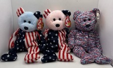3 x TY Beanie Babies USA -