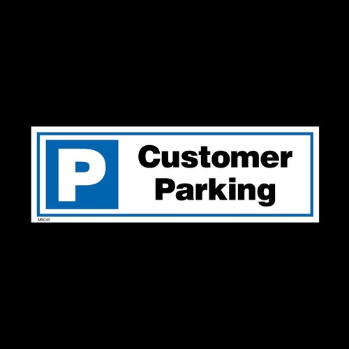 Customer parking sign sticker - customer,
