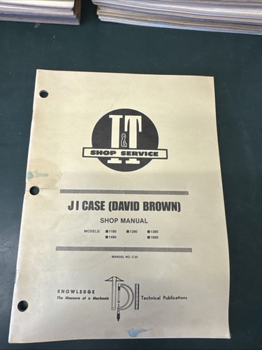 Shop service manual 33 j - manual, c-33