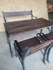 Kids Garden Hardwood Chairs and Table Set Outdoor Furniture