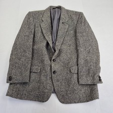 CENTAUR Harris Tweed Blazer 44 Grey Men's 100% Wool Classic Jacket
