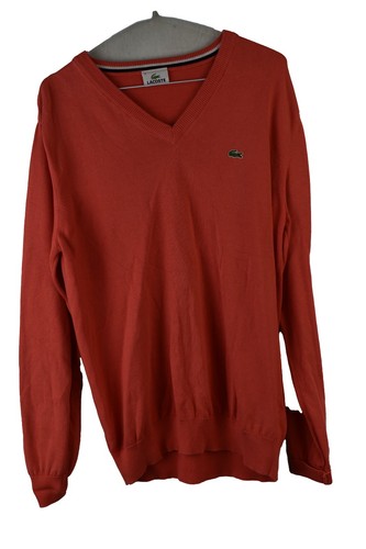 Lacoste red plain knitwear - lacoste,