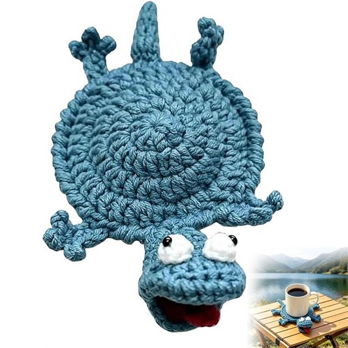 Crochet lizard coaster fun - crochet,
